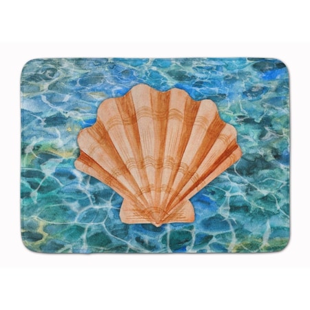 Carolines Treasures Scallop Shell & Water Machine Washable Memory Foam Mat BB5367RUG